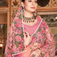 Contemporary Net Pink Embroidered Saree