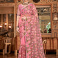 Contemporary Net Pink Embroidered Saree