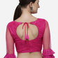 Designer Blouse Net Pink Embroidered Blouse