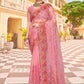 Trendy Saree Net Pink Embroidered Saree
