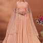 Readymade Lehenga Choli Net Peach Embroidered Lehenga Choli