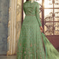 Salwar Suit Net Green Embroidered Salwar Kameez