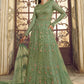 Salwar Suit Net Green Embroidered Salwar Kameez