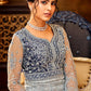 Salwar Suit Net Aqua Blue Embroidered Salwar Kameez