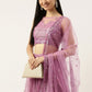 Lehenga Choli Net Lavender Embroidered Lehenga Choli