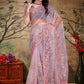 Trendy Saree Net Pink Cord Work Saree