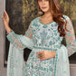 Salwar Suit Net Sea Green Diamond Salwar Kameez