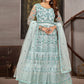 Salwar Suit Net Sea Green Diamond Salwar Kameez