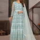 Salwar Suit Net Sea Green Diamond Salwar Kameez