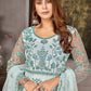 Salwar Suit Net Sea Green Diamond Salwar Kameez