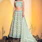 Readymade Lehenga Choli Net Sea Green Hand Work Lehenga Choli