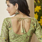 A Line Lehenga Net Green Embroidered Lehenga Choli