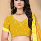 Lehenga Choli Net Yellow Sequins Lehenga Choli