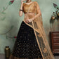 Lehenga Choli Net Black Embroidered Lehenga Choli