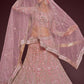 A Line Lehenga Net Pink Dori Work Lehenga Choli