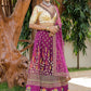 Lehenga Choli Net Purple Diamond Lehenga Choli