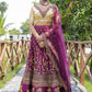 Lehenga Choli Net Purple Diamond Lehenga Choli