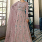 Salwar Suit Net Pink Embroidered Salwar Kameez