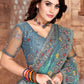 Trendy Saree Net Blue Embroidered Saree