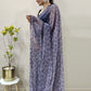Trendy Saree Net Grey Print Saree
