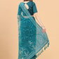 Contemporary Net Turquoise Aari Work Saree