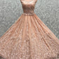 A Line Lehenga Net Peach Diamond Lehenga Choli