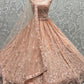 A Line Lehenga Net Peach Diamond Lehenga Choli