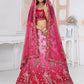 Lehenga Choli Net Rani Embroidered Lehenga Choli