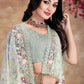 Contemporary Net White Cord Work Saree