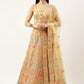 Lehenga Choli Net Yellow Embroidered Lehenga Choli