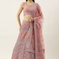 Lehenga Choli Net Mauve Embroidered Lehenga Choli