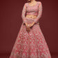 Lehenga Choli Net Pink Dori Work Lehenga Choli