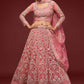 Lehenga Choli Net Pink Dori Work Lehenga Choli