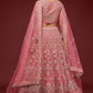 Lehenga Choli Net Pink Dori Work Lehenga Choli