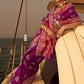 Trendy Saree Nylon Satin Purple Weaving Saree