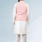 Kurta Payjama With Jacket Art Banarasi Silk Off White Peach Thread Mens
