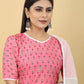 Sharara Set Cotton Off White Pink Digital Print Salwar Kameez