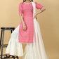 Sharara Set Cotton Off White Pink Digital Print Salwar Kameez