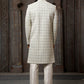 Sherwani Art Silk Off White Machine Embroidery Mens