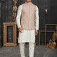 Kurta Payjama With Jacket Cotton Off White Chicken Mens