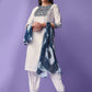 Salwar Suit Rayon Viscose Off White Embroidered Salwar Kameez