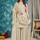 Straight Salwar Suit Georgette Off White Sequins Salwar Kameez