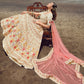 A Line Lehenga Georgette Off White Dori Work Lehenga Choli