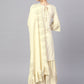 Salwar Suit Crepe Silk Off White Print Salwar Kameez