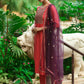 Pant Style Suit Blended Cotton Off White Embroidered Salwar Kameez