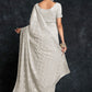Classic Georgette Off White Embroidered Saree