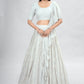 Lehenga Choli Georgette Off White Sequins Lehenga Choli