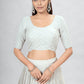 Lehenga Choli Georgette Off White Sequins Lehenga Choli