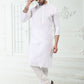 Kurta Pyjama Cotton Linen Off White Thread Mens