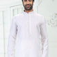 Kurta Pyjama Cotton Linen Off White Thread Mens